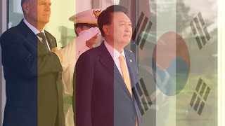 🇷🇴🇰🇷 Romania and South Korea National Anthem  President Klaus Iohanniss State Visit 2024 [upl. by Aicilana]