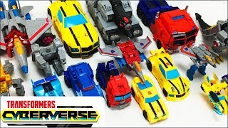 Transformers Cyberverse Toy Unboxing With Bumblebee Optimus Prime Megatron Starscream Grimlock [upl. by Eaneg]