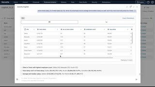 Incorta CoPilot  Analyze salary data by state city gender [upl. by Retloc]