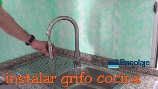 Cómo INSTALAR un GRIFO de COCINA 👍😜 [upl. by Odlabu]