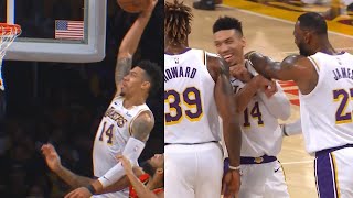 Danny Green Shocks Teammates After His Epic Dunk  Lakers vs Hawks [upl. by Glennis]