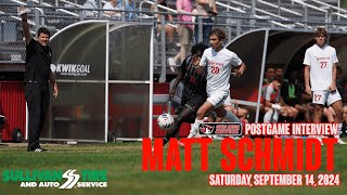 Keene State Mens Soccer  Matt Schmidt Postgame Interview 9142024 [upl. by Fianna]