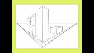 2point perspective city drawing tutorial [upl. by Norted]