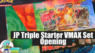 JAPANESE Triple Starter Set  VMAX Charizard  Blastoise  Venusaur Pokemon TCG [upl. by Parrott585]