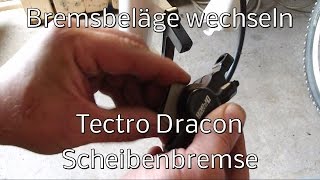 Bremsbeläge wechseln Tectro Dracon Scheibenbremse replace brake pads [upl. by Malva193]