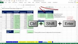 Basic Excel Business Analytics 22 Geometric Mean Average Compounding Rate GEOMEAN RRI Function [upl. by Ecinehs]