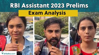 RBI Assistant 2023 Prelims Exam Analysis amp Student Reaction [upl. by Viv822]