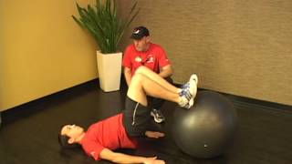 Hamstrings on a Ball Exercise  Hamstring Curl  Dr Steven Smith [upl. by Gregor]