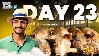 I MADE A TWO FLOOR PIG FARM  DAY23  FARMING SIMULATOR 22  HINDI  TrazyL01 [upl. by Hoover]