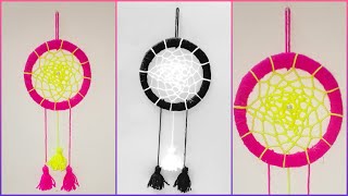 Very Easy Method of Dream Catcher Making with Cardboard Home Decor  DIY Dream Catcher Wall Hanging [upl. by Forester337]