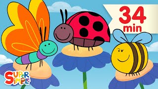 Butterfly Ladybug Bumblebee   More Kids Songs  Super Simple Songs [upl. by Assil]