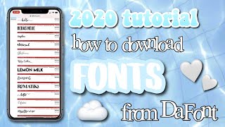 ☆ how to download fonts DaFont to PhontoVont  iOS  2020 [upl. by Etram]