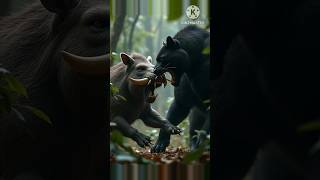 Babirusa vs black panther heyna [upl. by Atimad298]