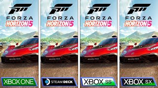 Forza Horizon 5  Steam Deck  Xbox One  Xbox Series SX  Graphics Comparison pcgamepass [upl. by Yrrep]