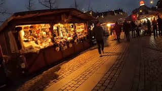 Denmark Copenhagen Christmas market at Nyhavn [upl. by Bena]