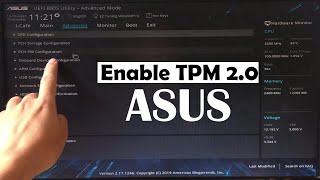 How to enable TPM 2 0 on ASUS to install Windows 11 [upl. by Axia810]