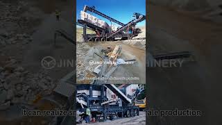 combined stone mobile crusher plant crusher limestone granite quartz basalt machine jycrusher [upl. by Lanny]