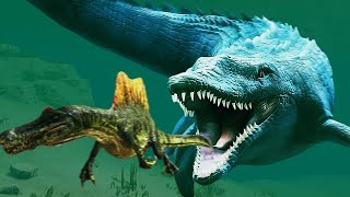 HUNTING DINOSAURS as NEW MOSASAURUS in Path of Titans [upl. by Aztiraj284]