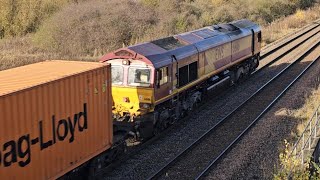 EWS 66116 At SheffieldBeighton Jn From Soton W Docks Berth 109 To Masborough FD [upl. by Klatt479]