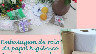 DIY  embalagem com rolo de papel higiênico para bem casados [upl. by Rolph]