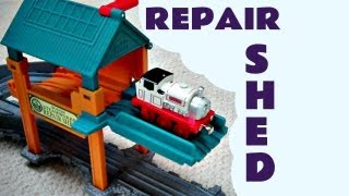 Thomas The Tank Engine Take N Play Sodor Steamworks Repair Shed [upl. by Mukul80]