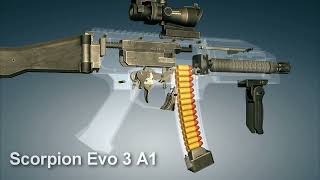 Scorpion Evo 3 A1  3dGun [upl. by Elolcin]