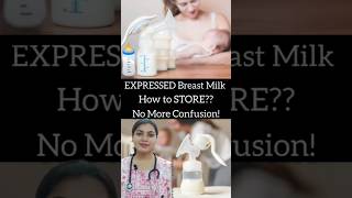 EXPRESSED Breast Milk STORAGE🍼🍼 newmother new baby doctor drdeepshikhashah newborn workingmom [upl. by Nohpets]