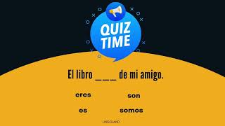 Spanish Quiz Verb SER [upl. by Milan279]