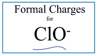 how to find formal charge ClO  Hypochlorite ion [upl. by Alfie767]