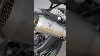 Ixrace full system exhaust🥵 installed on zx25r💚🔥Sound really good👍superbike zx25r superbikelover [upl. by Essilevi]