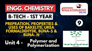 Lec 9  Prepration Properties amp uses of Bakelite Urea formaldehyde BunaS amp Buna N [upl. by Marilyn9]