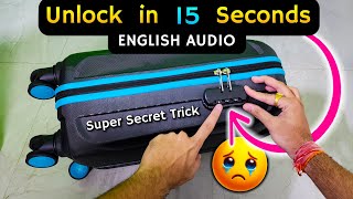 How To Unlock Forgotten Combination Lock Password  Open Any Suitcase Luggage Bag Password Lock [upl. by Sucramed]