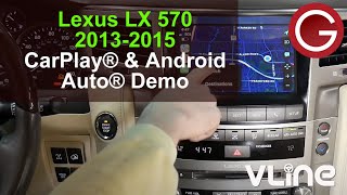 Lexus LX 570 20132015 wireless CarPlay Android Auto Demo  Retain Factory Stereo  VLine VL2 LEX78T [upl. by Lak]