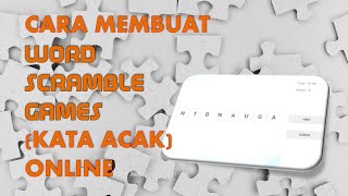 Cara membuat word scramble game kata acak online [upl. by Ainesell893]