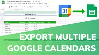 Export Google Sheets to Google Calendar [upl. by Enywtna150]