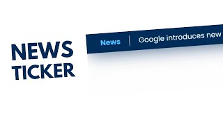 How To Design News Ticker For Your Website Using HTML CSS amp JavaScript [upl. by Qirat]