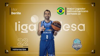 Vitor Benite Mejor Jugador Latinoamericano de la Jornada 22  Liga Endesa 202021 [upl. by Lewison371]