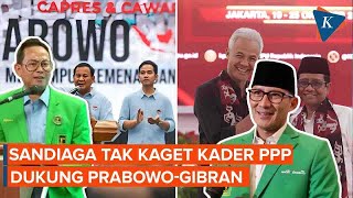 Sandiaga Uno Tak Kaget Kader PPP Dukung PrabowoGibran [upl. by Hebel]