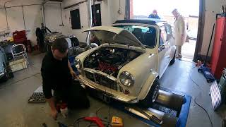 Spencers Classic Mini JPE 1330 Rolling Road Tune [upl. by Niatsirhc]