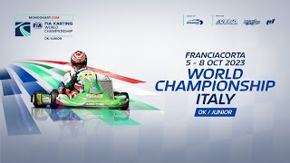 FIA Karting World Championship 2023 Junior and OK  Franciacorta Italy Friday [upl. by Eidderf]