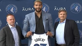 Timberwolves officially introduce Rudy Gobert  Full Press Conference Interview [upl. by Nyleikcaj]