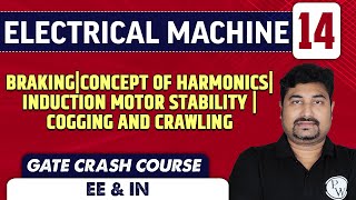 Electrical Machine 14  BrakingConcept of HarmonicsInduction Motor StabilityCogging ampCrawling EE [upl. by Ahsitruc]