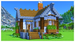 How to Build a Small Medieval House in Minecraft StepbyStep Tutorial [upl. by Idissak]