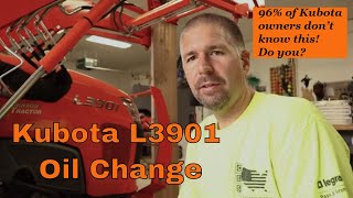 🚜 Kubota L3901Oil change 96 dont know this [upl. by Latisha]