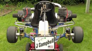 270cc dual engine kart fast at race track not driftingn donut burning Gixxer [upl. by Rorry]