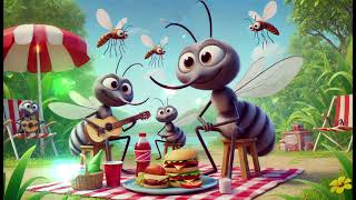 Mosquitoes on a Picnic 2 🦟🍉  Fun and Educational Picnic Song for Kids [upl. by Guillemette448]