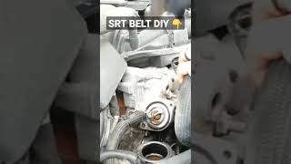 srt serpentine belt change diy on Jeep grand cherokee srt8 392 64L hemi fredeazy21 shorts [upl. by Cherin]