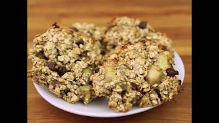 Cookies banane avoine chocolat  CroqKilos [upl. by Eanram]