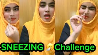 Sneezing 🤧 challenge requested video  and funny 🤣 challenge  awareness foziabootavlog [upl. by Lamej610]