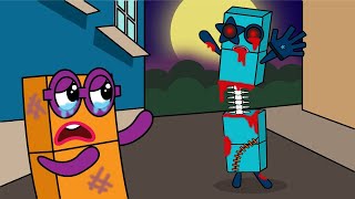 Can Numberblocks 2 OUTRUN the Hungry Zombie 5 Numberblocks Fanmade Coloring Story [upl. by Sikes]